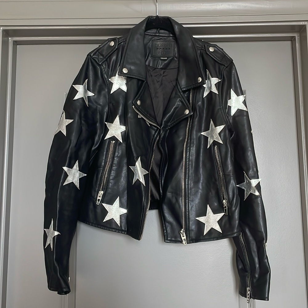 Blank NYC star leather jacket